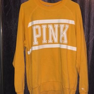 PINK golden yellow sweatshirt